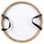 Round Wooden Tray With Leather Handles (389336)