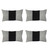 Set Of 4 White And Black Lumbar Pillow Covers (392682)