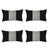 Set Of 4 Black And White Lumbar Pillow Covers (392683)