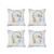 Set Of 4 White Printed Art Pillow Covers (392706)