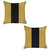 Set Of 2 Yellow And Black Center Pillow Covers (392750)