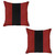 Set Of 2 Red And Black Center Pillow Covers (392755)