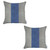 Set Of 2 Ivory And Blue Center Pillow Covers (392757)