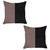 Set Of 2 Black Faux Leather Pillow Covers (392763)