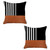 Set Of 2 Brown And Black Printed Pillow Covers (392767)