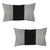 Set Of 2 White And Black Lumbar Pillow Covers (392797)