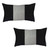 Set Of 2 Black And White Lumbar Pillow Covers (392798)