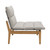 Arno Outdoor Modular Teak Wood Lounge Chair With Beige Olefin (LCARCHLT)