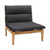 Arno Outdoor 3 Piece Teak Wood Seating Set In Charcoal Olefin (SETODARDK2A1B)