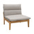 Arno Outdoor 5 Piece Teak Wood Seating Set In Beige Olefin (SETODARLT4A1BCH)