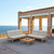 Arno Outdoor 6 Piece Teak Wood Seating Set In Beige Olefin (SETODARLT4A2B)