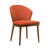 Juno Orange Fabric And Walnut Wood Dining Side Chairs - Set Of 2 (LCJNSIWAOR)