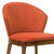 Juno Orange Fabric And Walnut Wood Dining Side Chairs - Set Of 2 (LCJNSIWAOR)