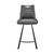 Arizona 26" Counter Height Bar Stool In Charcoal Fabric And Black Finish (LCAZBACH26)