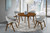 Arcadia And Talulah 48" Round Grey And Walnut Wood 5 Piece Dining Set (SETARDI5TAGRWA48)