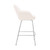Aura White Faux Leather And Brushed Stainless Steel Swivel 30" Bar Stool (LCAUBABSWH30)