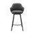 Brigden Gray Faux Leather And Black Metal Swivel 30" Bar Stool (LCBRBABLGR30)