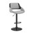 Colby Adjustable Gray Faux Leather And Black Finish Bar Stool (LCCYBABLGR)