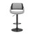 Colby Adjustable Gray Faux Leather And Black Finish Bar Stool (LCCYBABLGR)