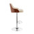 Asher Adjustable Cream Faux Leather And Chrome Finish Bar Stool (LCARBAWACR)