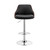 Asher Adjustable Black Faux Leather And Chrome Finish Bar Stool (LCARBAWABL)