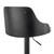 Asher Adjustable Grey Faux Leather And Black Finish Bar Stool (LCARBABLBLGR)