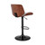Brock Adjustable Gray Faux Leather And Walnut Wood With Black Finish Bar Stool (LCBCBAWABLGR)