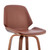 Arabela 26" Brown Faux Leather And Walnut Wood Swivel Bar Stool (LCAABAWABR26)