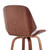 Arabela 26" Brown Faux Leather And Walnut Wood Swivel Bar Stool (LCAABAWABR26)