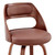 Julius 30" Brown Faux Leather And Walnut Wood Bar Stool (LCJUBAWABR30)