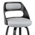 Julius 26" Gray Faux Leather And Black Wood Bar Stool (LCJUBABLGR26)