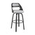 Julius 30" Gray Faux Leather And Black Wood Bar Stool (LCJUBABLGR30)