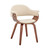 Adalyn Cream Faux Leather And Walnut Wood Dining Room Accent Chair (LCADCHWACR)