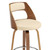 Axel 30" Swivel Bar Stool In Cream Faux Leather And Walnut Wood (LCAXBAWACR30)