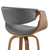 Arya 30" Swivel Bar Stool In Gray Faux Leather And Walnut Wood (LCAYBAWAGR30)