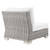 Conway Outdoor Patio Wicker Rattan Armless Chair EEI-4847-LGR-WHI