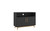 Modern Black And Natural Two Door Console Table (389027)
