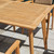 Natural Wood Dining Table With Slatted Top (390026)