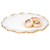 Bubble Glass Scalloped Gold Rim Round Platter Or Tray (390090)