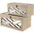 Set Of Two Off White Mirrored Wooden Boxes (392586)