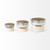 Set Of Three Rustic White Metal Storage Cans (392587)