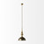 Gold Toned Metal Dome Hanging Pendant Light (392849)