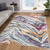 2' X 5' Blue And Gold Zebra Pattern Area Rug (393136)