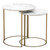 Set Of Two Gold And Marble Accent Tables (393255)