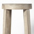 Cool Gray Whitewash Round Wooden Stool (393435)