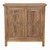 Artisanal Handcarved Natural Wood Double Door Cabinet (394462)