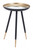 Petite Black And Gold Steel Accent Table (394778)