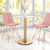 Gold And White Pedestal Bistro Table (394796)