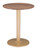Walnut And Gold Pedestal Bistro Table (394797)