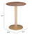 Walnut And Gold Pedestal Bistro Table (394797)